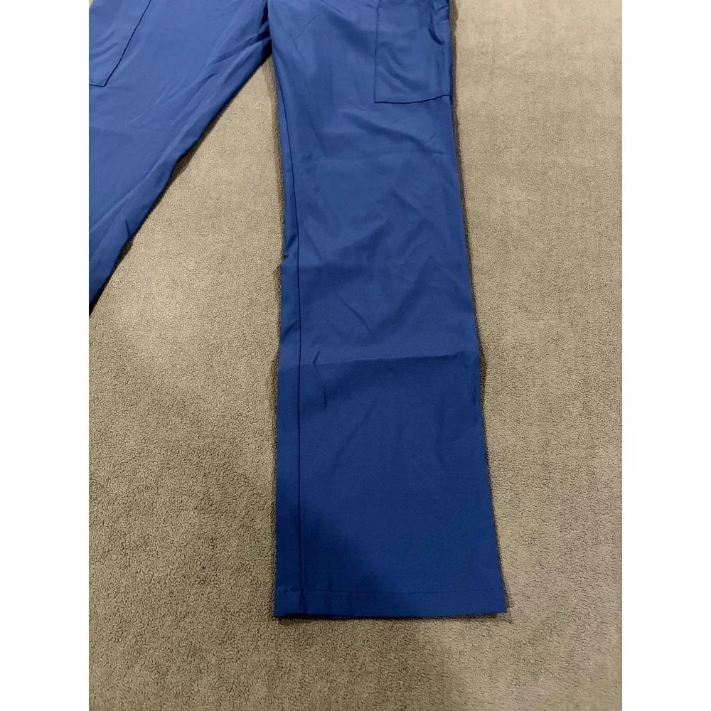 Jaanuu Cargo Scrub Pants Mens XS Blue Stretch Drawstring Waist Pockets Workwear